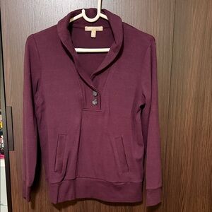 Banana Republic Burgundy Shawl Collar Sweater, size Small